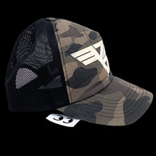 Load image into Gallery viewer, 2007 bape van halen logo camo trucker
