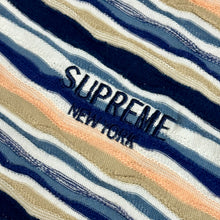 Load image into Gallery viewer, 2019 supreme textured stripe polo navy
