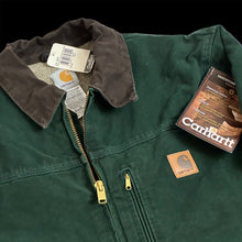 Load image into Gallery viewer, vintage carhatt sherpa lined ridge coat dark green
