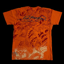 Load image into Gallery viewer, vintage ed hardy orange dragon aop tee

