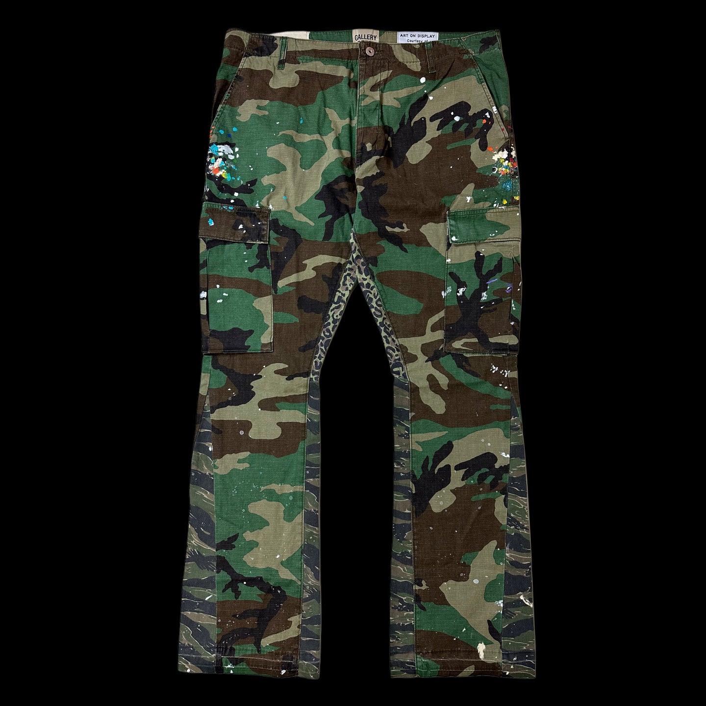 gallery dept la camo flare pants woodland