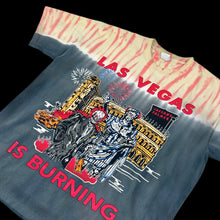 Load image into Gallery viewer, warren lotas las vegas is burning tie dye tee
