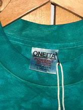 Load image into Gallery viewer, 90s oneita green tie dye blank tee
