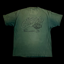 Load image into Gallery viewer, late 90s harley genuine engine tee emerald fade
