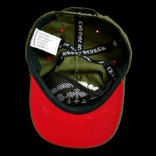 Load image into Gallery viewer, chrome hearts gas station 6 panel hat olive red
