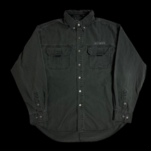 Load image into Gallery viewer, vintage harley davidson black chambray work shirt
