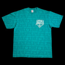 Load image into Gallery viewer, 1992 arizona icons aop tee turquoise
