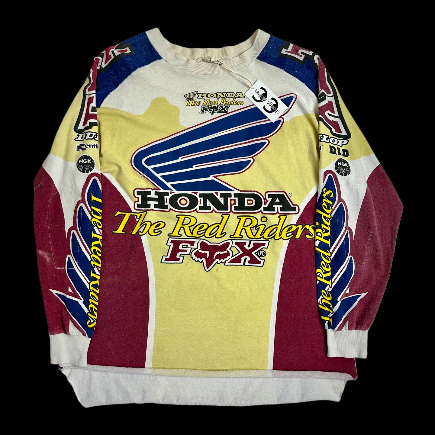 90s fox honda red riders moto jersey