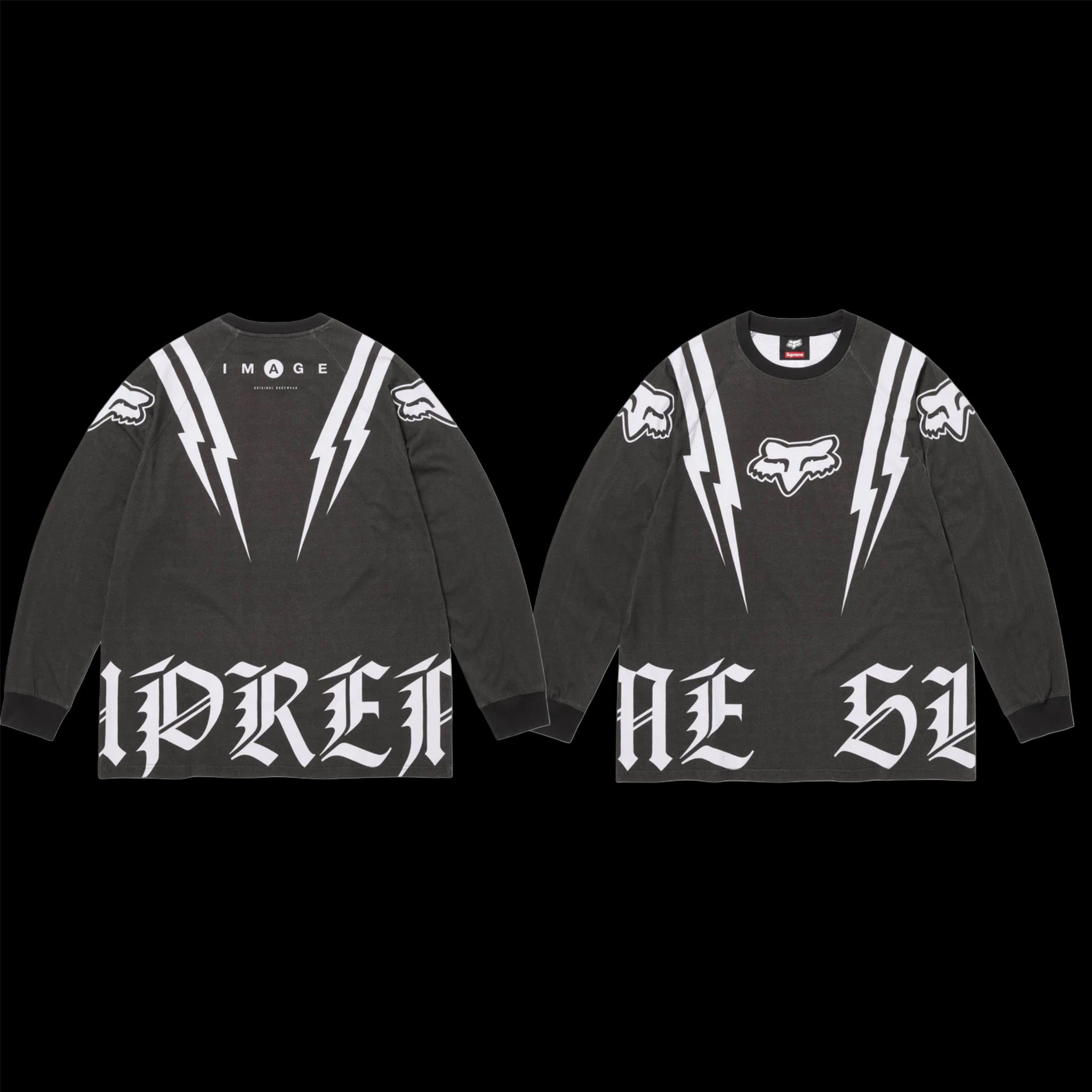 2025 supreme // fox racing l/s top jersey black – change clothes