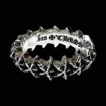 Load image into Gallery viewer, chrome hearts star band ring
