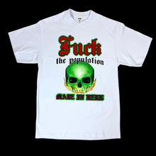 Load image into Gallery viewer, ftp made in hell skull tee white
