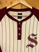 Load image into Gallery viewer, 2010s stussy pinstripe old english s raglan top
