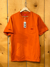 Load image into Gallery viewer, 2018 supreme // playboy embroidered hearts pocket tee orange

