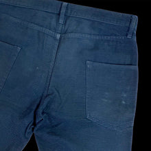 Load image into Gallery viewer, 2005 undercover horizontal corduroy slim pants navy AW05
