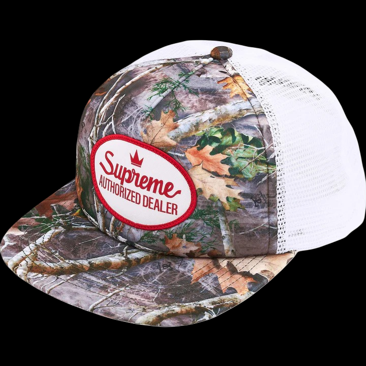 2025 supreme authorized dealer trucker hat true timber