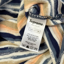 Load image into Gallery viewer, 2019 supreme textured stripe polo navy
