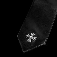 Load image into Gallery viewer, chrome hearts lambskin leather plus cross charm neck tie
