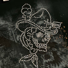 Load image into Gallery viewer, 2000s ed hardy black eagle rhinestones tee
