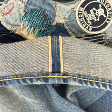 Load image into Gallery viewer, 2011 hysteric glamour patchwork knee selvedge jeans
