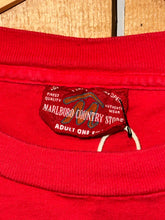 Load image into Gallery viewer, early 90s marlboro country seal logo tonal red tee
