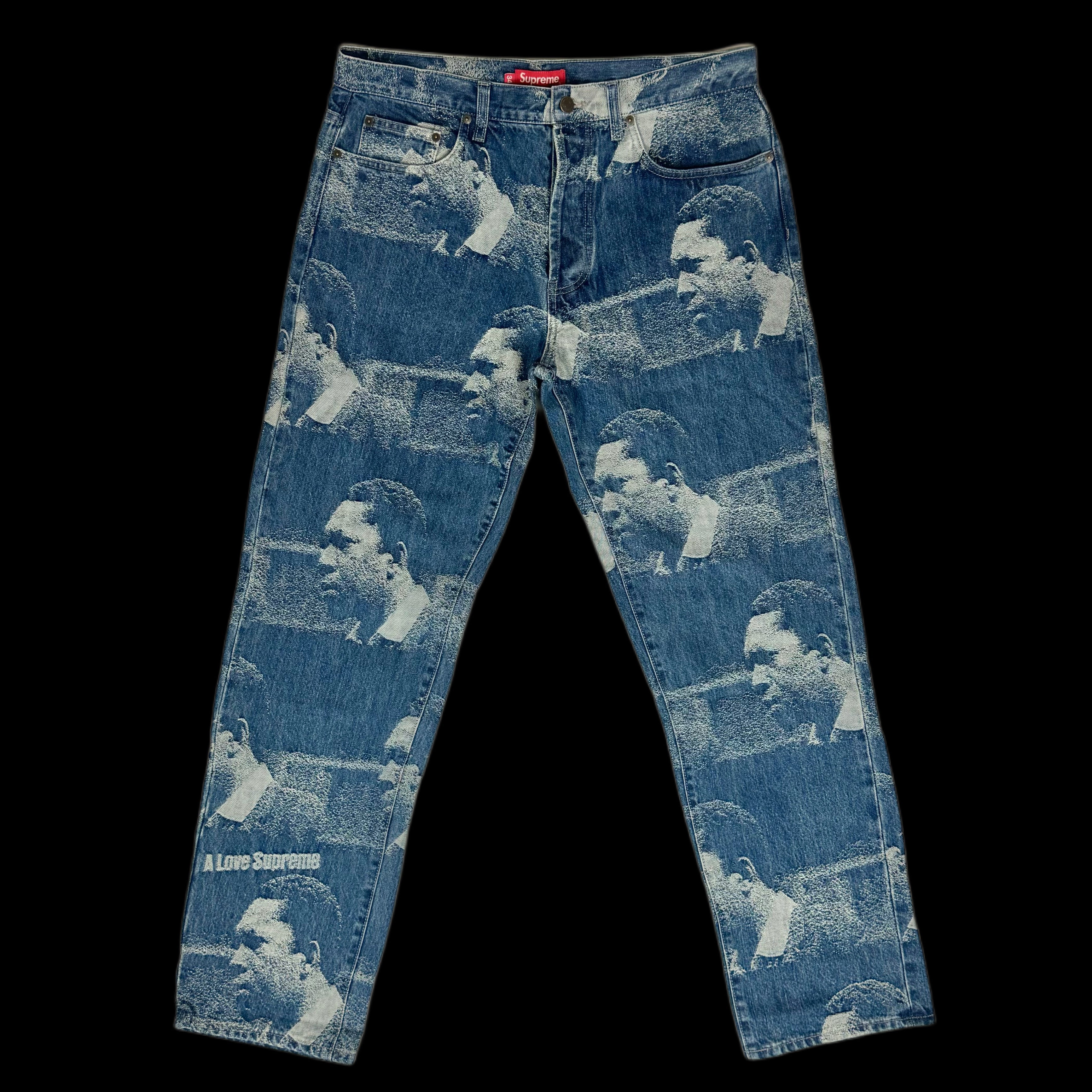 2021 supreme a love supreme denim jeans – change clothes