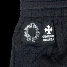 Load image into Gallery viewer, chrome hearts black mesh shorts
