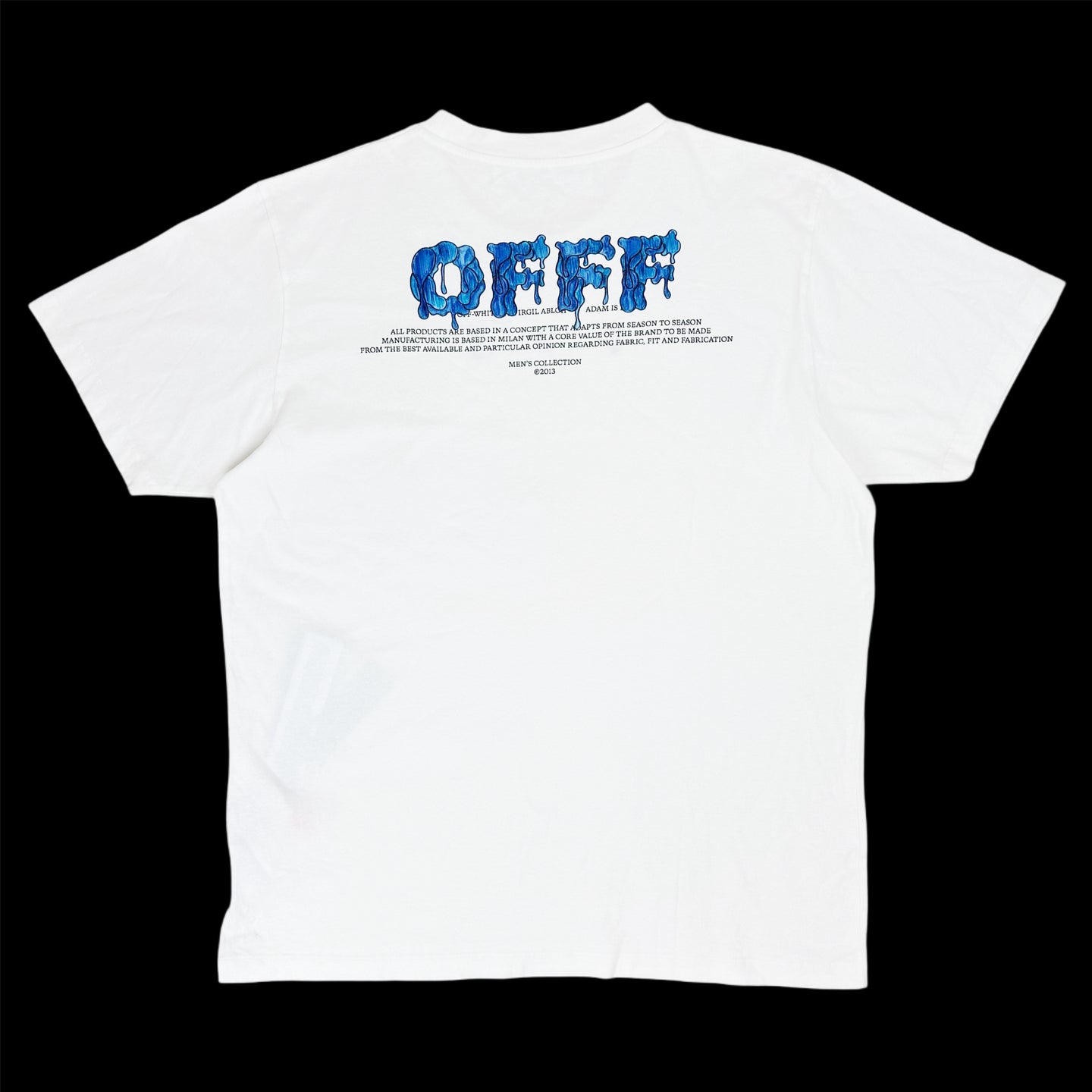 off white melting logo tee white
