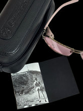 Load image into Gallery viewer, vintage chrome hearts chute sunglasses pink lenses leather silver frame
