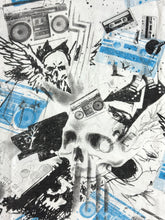 Load image into Gallery viewer, y2k skulls &amp; stereos aop tee
