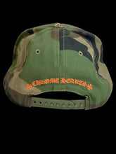 Load image into Gallery viewer, 2022 chrome hearts woodland camo hunter orange CH baseball cap
