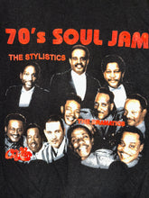 Load image into Gallery viewer, 2000 70s soul jam tour the stylistics tee
