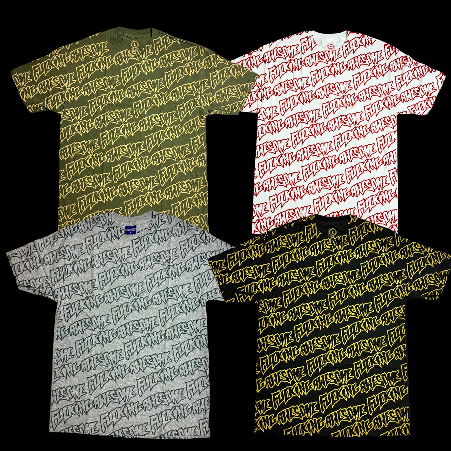 fucking awesome allover print logo tee