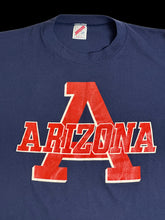Load image into Gallery viewer, 80s arizona a logo tee shirt navy
