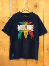 Load image into Gallery viewer, 2000s dyse one inverted pot leaf rasta tee navy
