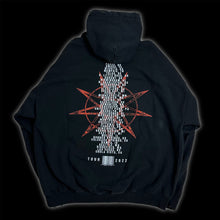 Load image into Gallery viewer, 2022 slipknot tour splatter logo tribal sleeves hoodie
