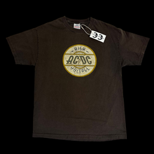 Load image into Gallery viewer, 2004 ac/dc high voltage circle logo tee brown
