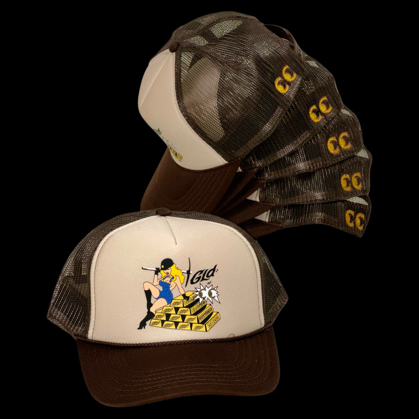 cc gold digger trucker hat