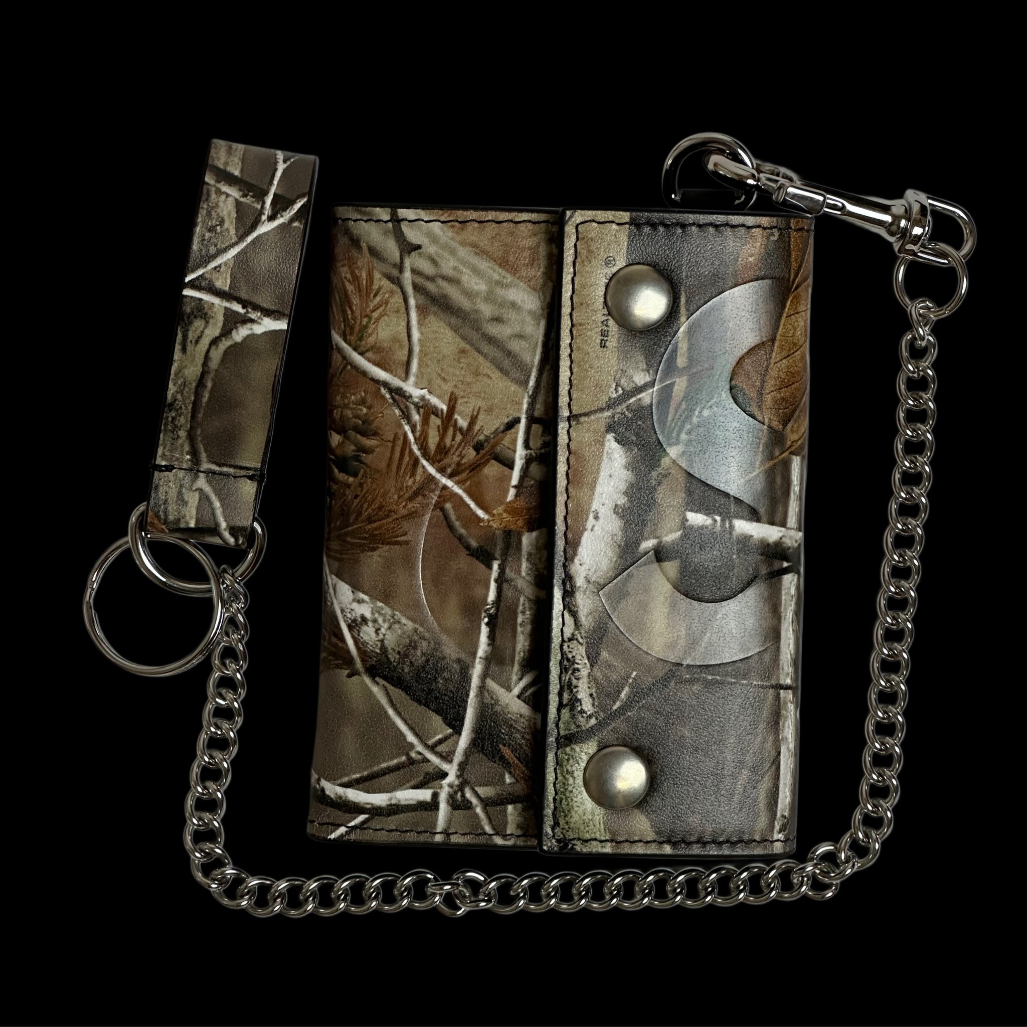 Supreme Leather Chain Wallet Camo