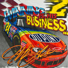 Load image into Gallery viewer, 1999 nascar jeff gordon business is good aop tee
