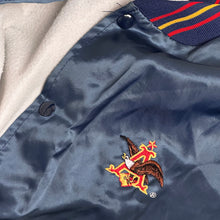 Load image into Gallery viewer, vintage anheuser busch satin bomber jacket
