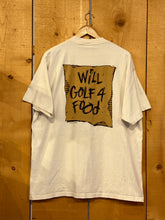 Load image into Gallery viewer, late 90s will golf for food tee
