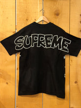 Load image into Gallery viewer, 2020 supreme // smurfs all over print tee black

