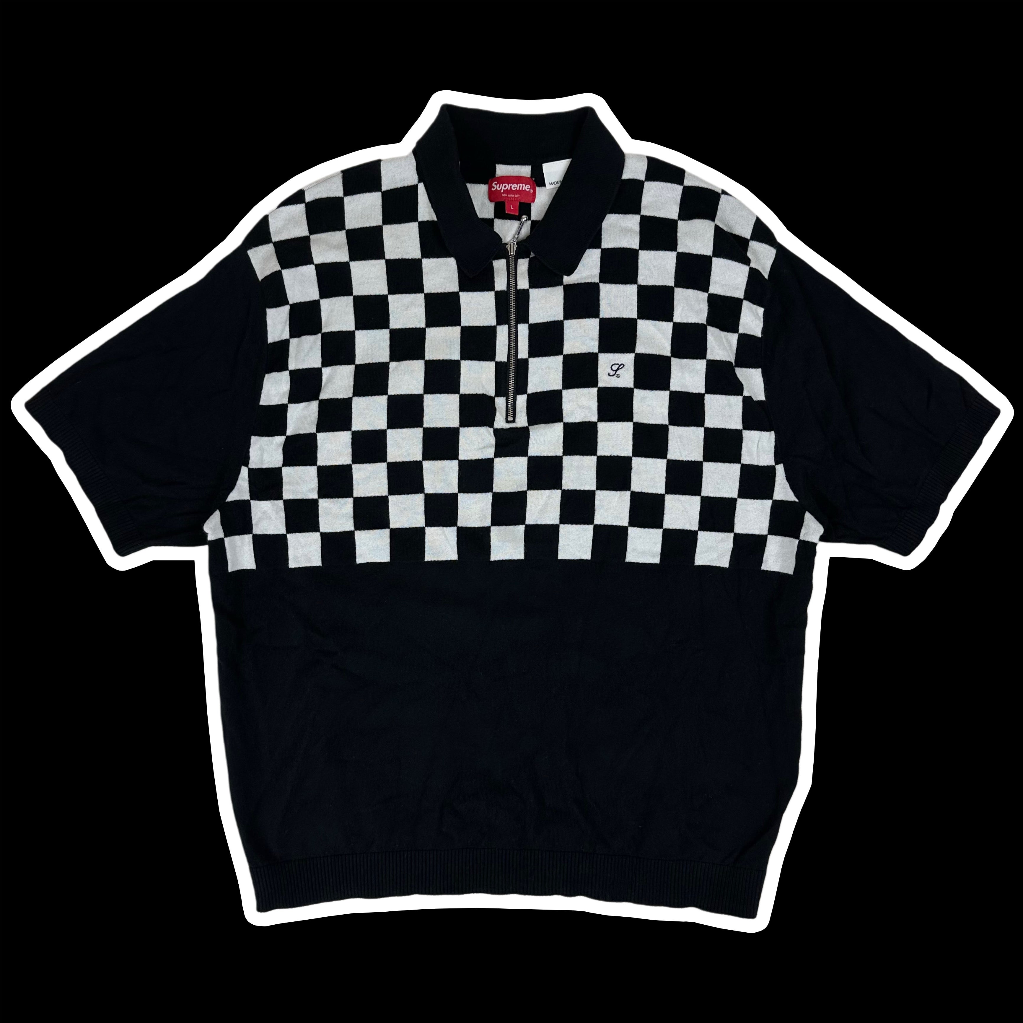Checkerboard Zip Polo – Supreme