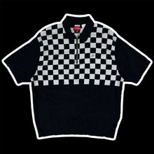 Load image into Gallery viewer, 2022 supreme checkerboard zip polo
