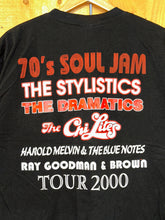 Load image into Gallery viewer, 2000 70s soul jam tour the stylistics tee
