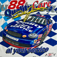 Load image into Gallery viewer, late 90s nascar quality care service aop tee
