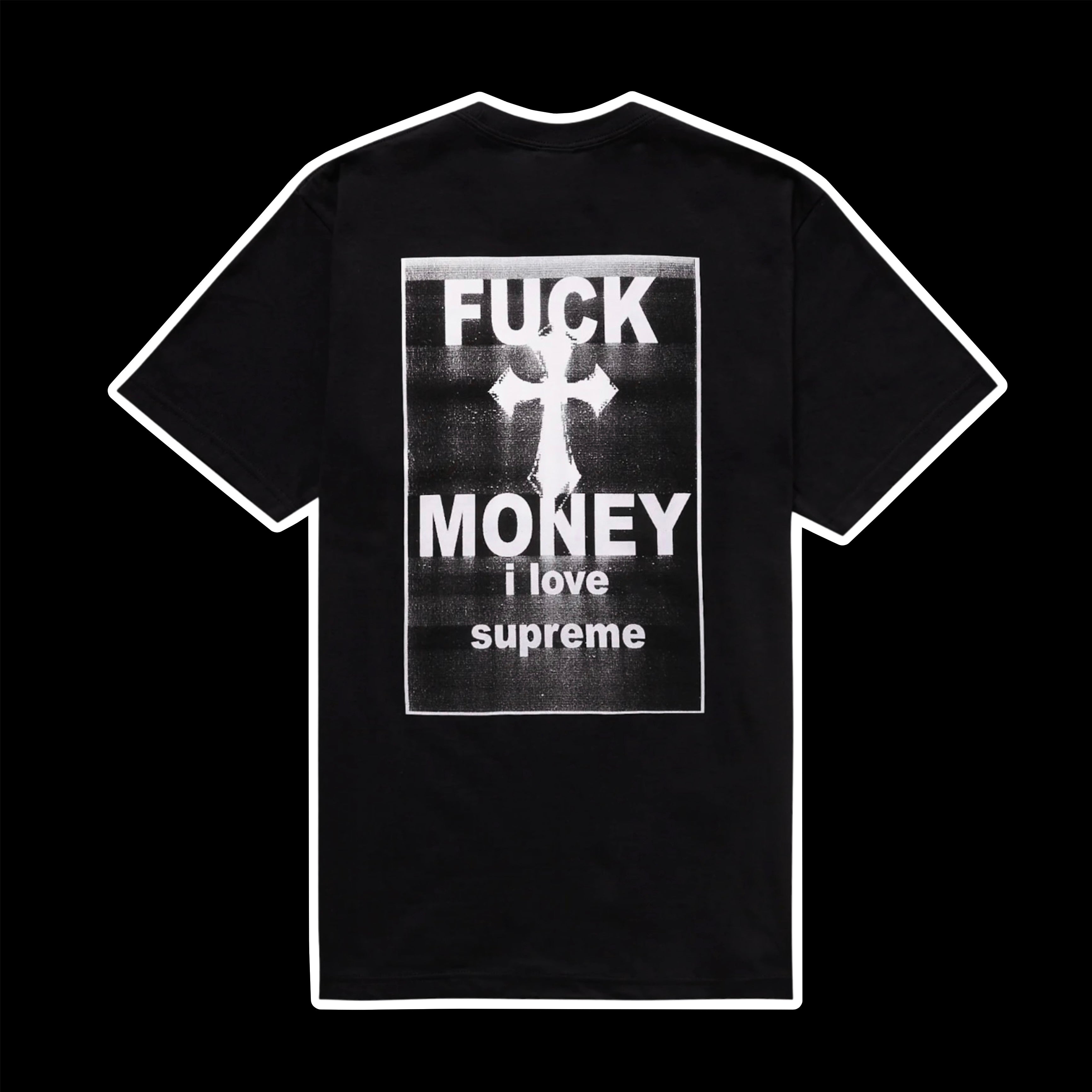 2024 supreme fuck money tee black – change clothes