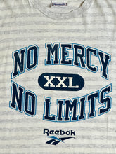 Load image into Gallery viewer, 90s reebok no mercy striped chopped tee
