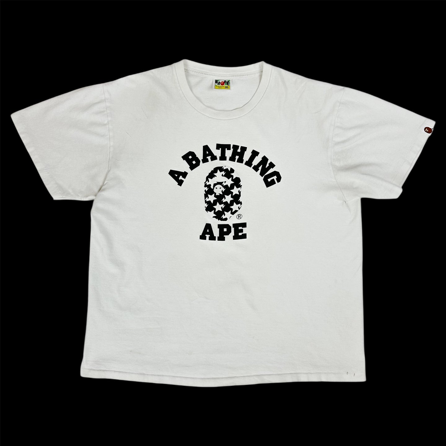 2020s bape college logo sta repeat tee