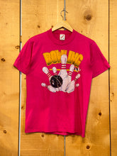 Load image into Gallery viewer, 80s bowling graphic tee magenta
